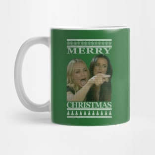 Woman Yelling Christmas Sweater Mug